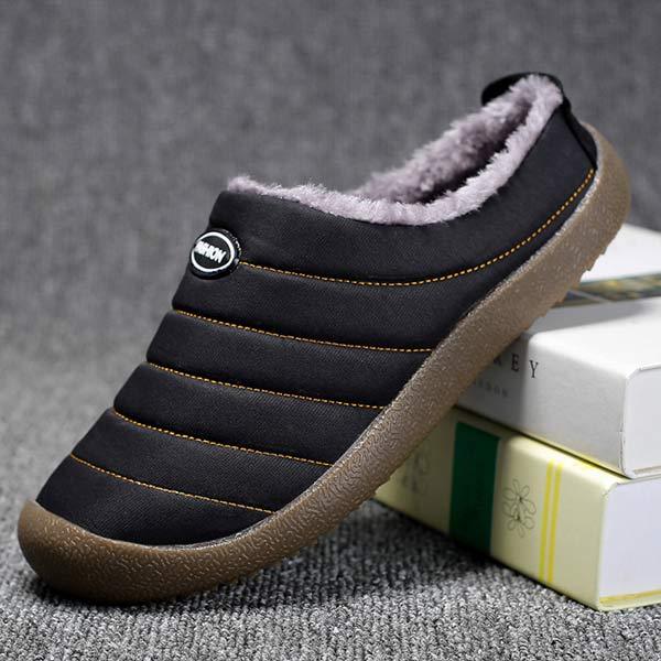 WarmStep herenpantoffels – gevoerde, zachte stof en comfortabele pasvorm voor warme voeten en ultiem draagcomfort.