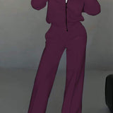Tweedelige Set met Ritsjack en Wijde Broek