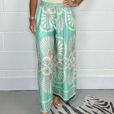 Dames broek met paisley print en wijde pijpen