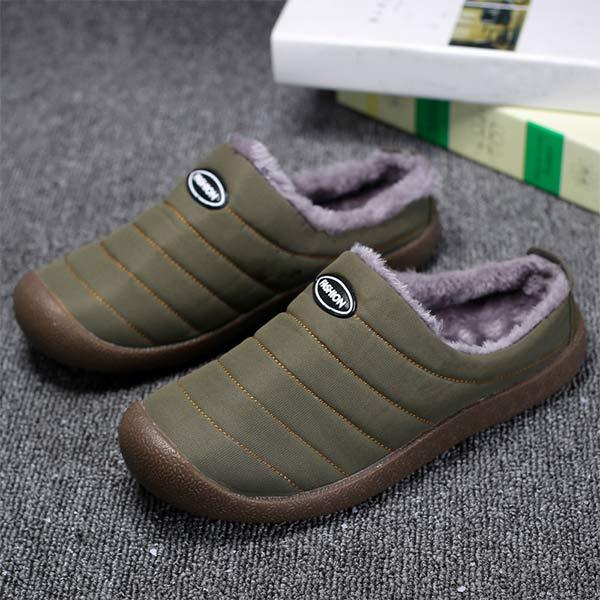 WarmStep herenpantoffels – gevoerde, zachte stof en comfortabele pasvorm voor warme voeten en ultiem draagcomfort.