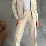 Tweedelige Set met Ritsjack en Wijde Broek