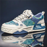 Trendy Sneakers met Grafisch Design en Dikke Zool