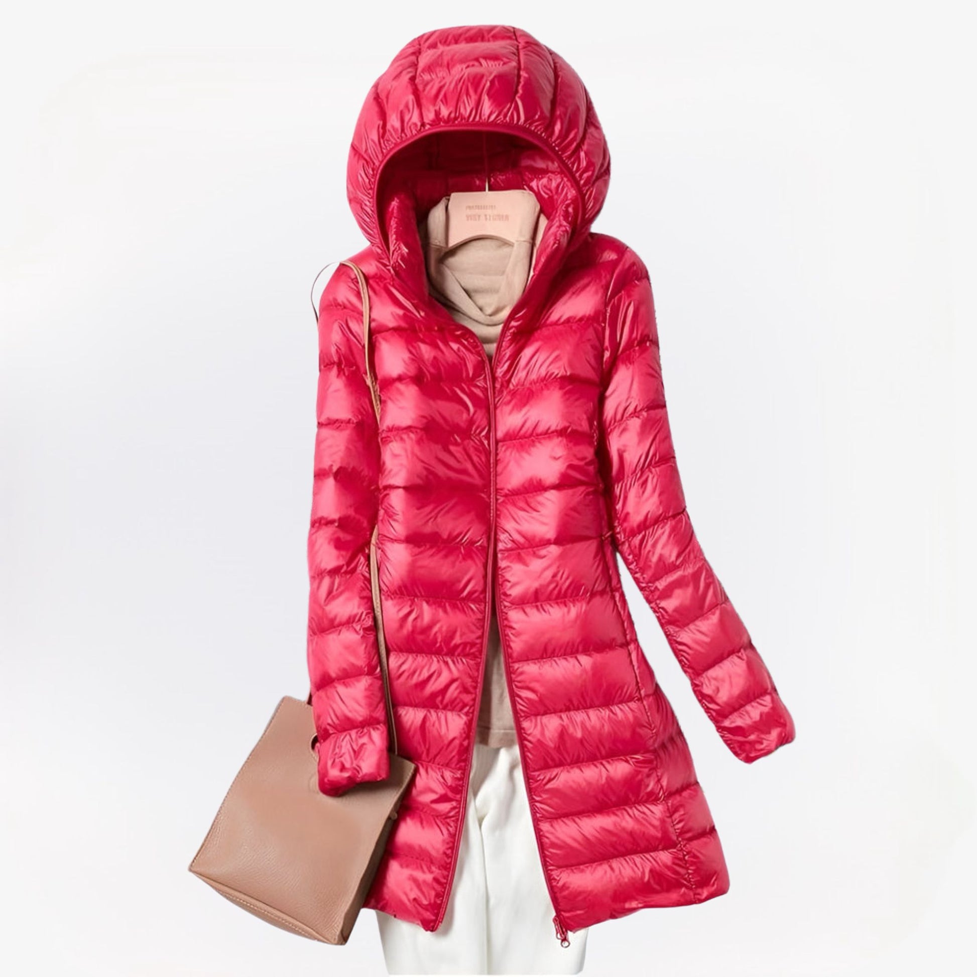 Lange dames winterjas in diverse kleuren – warme gevoerde stof, elegante pasvorm en perfecte bescherming tegen kou.