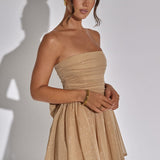 Strapless Glitter Mini Jurk