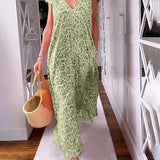 Dames Midi Jurk met Bloemenprint en V-Hals