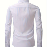 Heren Overhemd Slim Fit met Lange Mouwen en Klassieke Kraag
