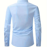 Heren Overhemd Slim Fit met Lange Mouwen en Klassieke Kraag