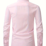 Heren Overhemd Slim Fit met Lange Mouwen en Klassieke Kraag