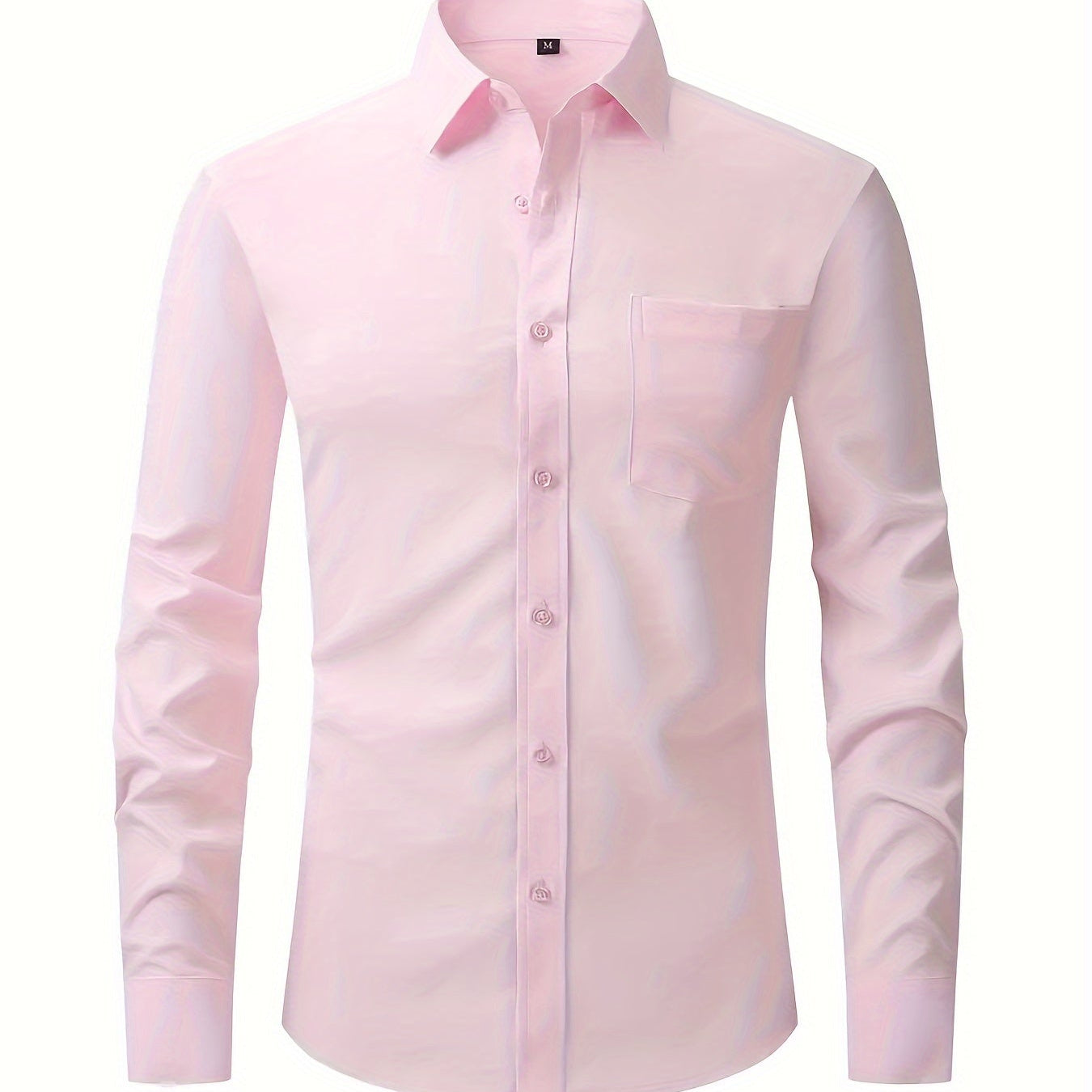Heren Overhemd Slim Fit met Lange Mouwen en Klassieke Kraag