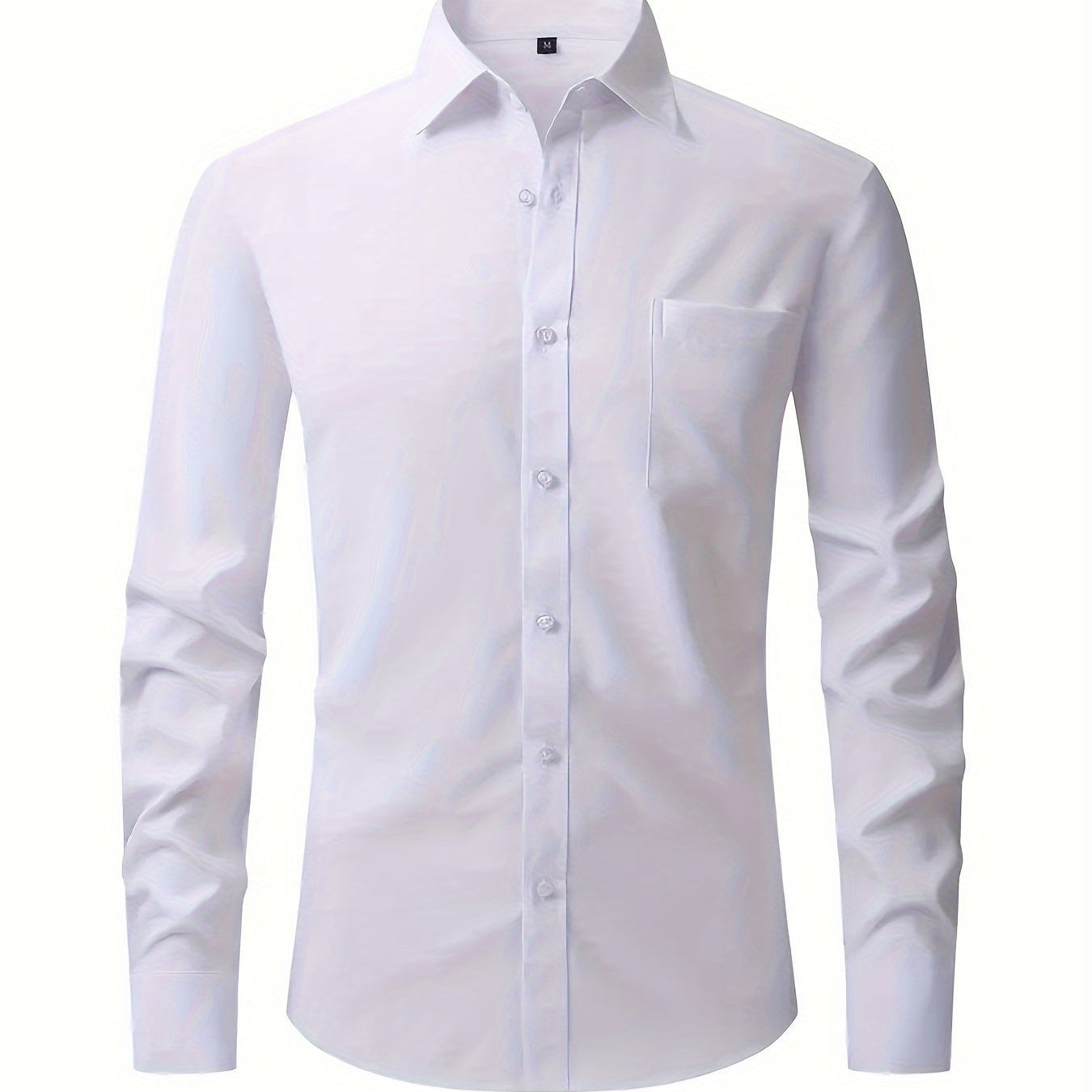 Heren Overhemd Slim Fit met Lange Mouwen en Klassieke Kraag