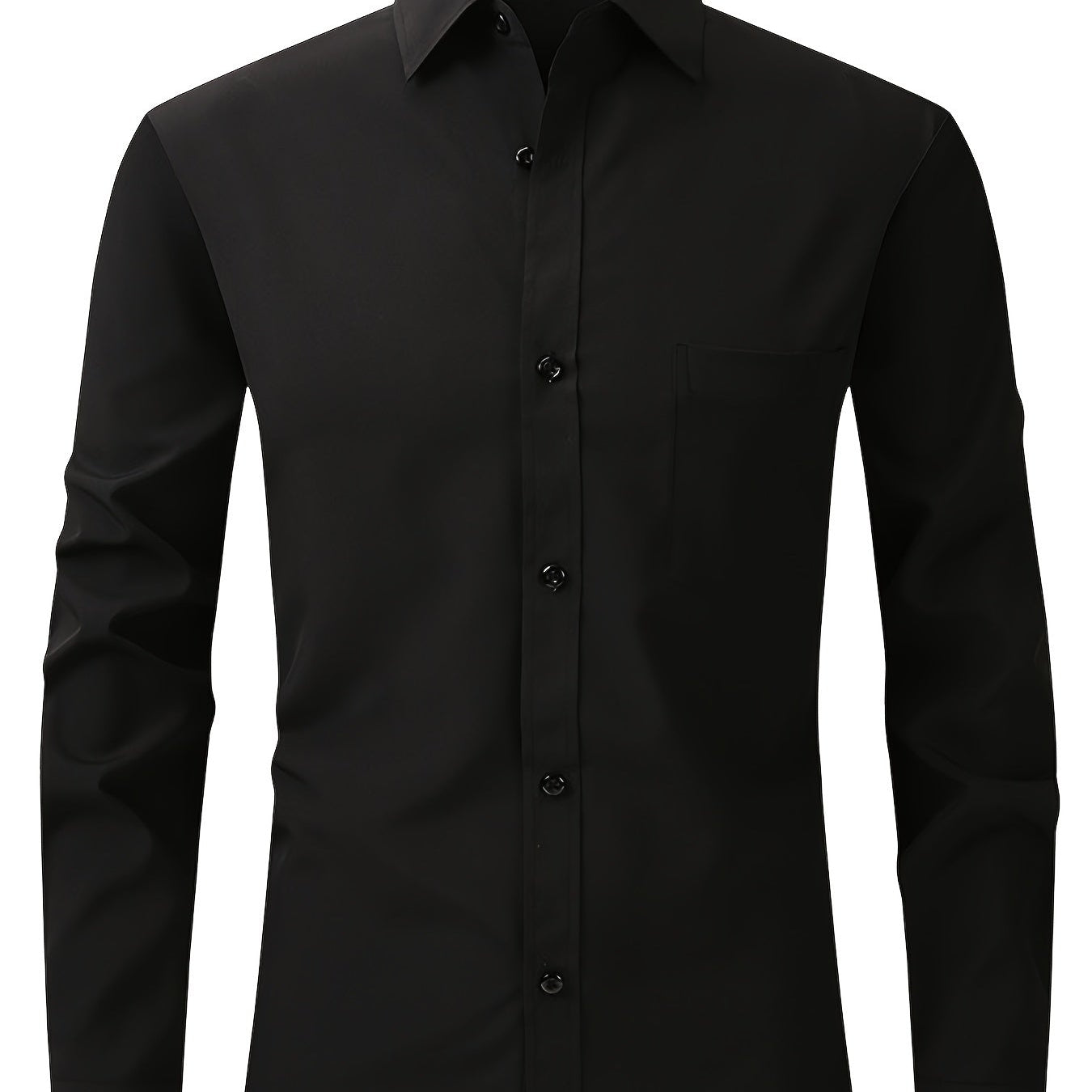 Heren Overhemd Slim Fit met Lange Mouwen en Klassieke Kraag