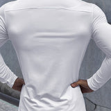 Sportieve Longsleeve met Ritskraag en Slim Fit