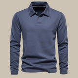 Heren Polo Met Lange Mouwen En Comfort Fit