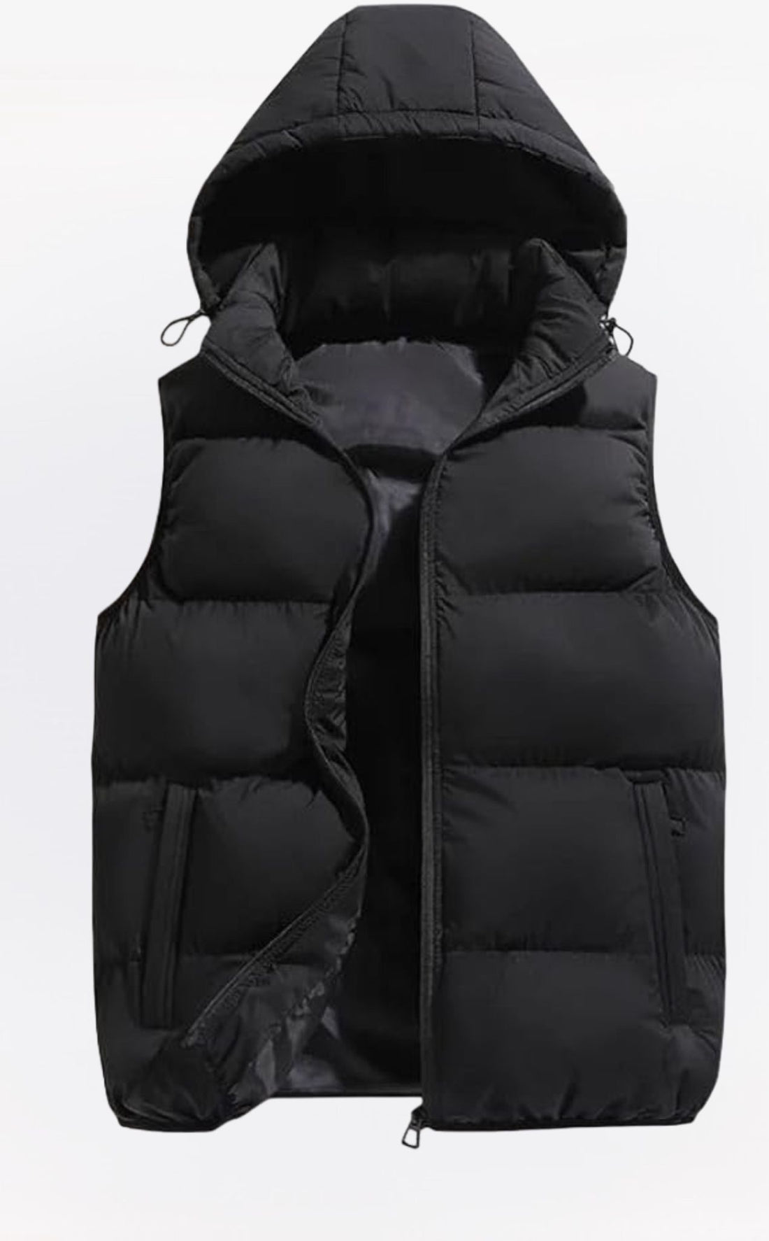 Heren bodywarmer met capuchon en voering in diverse kleuren – warme isolatie, waterafstotend materiaal en comfortabele pasvorm voor koude dagen.