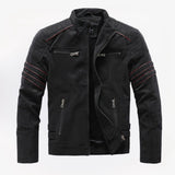 Heren bikerjas in diverse kleuren – stoer leren materiaal, comfortabele pasvorm en tijdloze motorstijl.