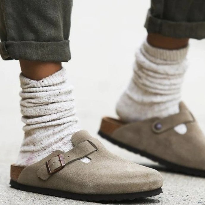 Livia leren Boston-sandalen voor dames – stijlvolle en comfortabele sandalen van hoogwaardig leer, perfecte pasvorm voor dagelijks gebruik en zomerse outfits.