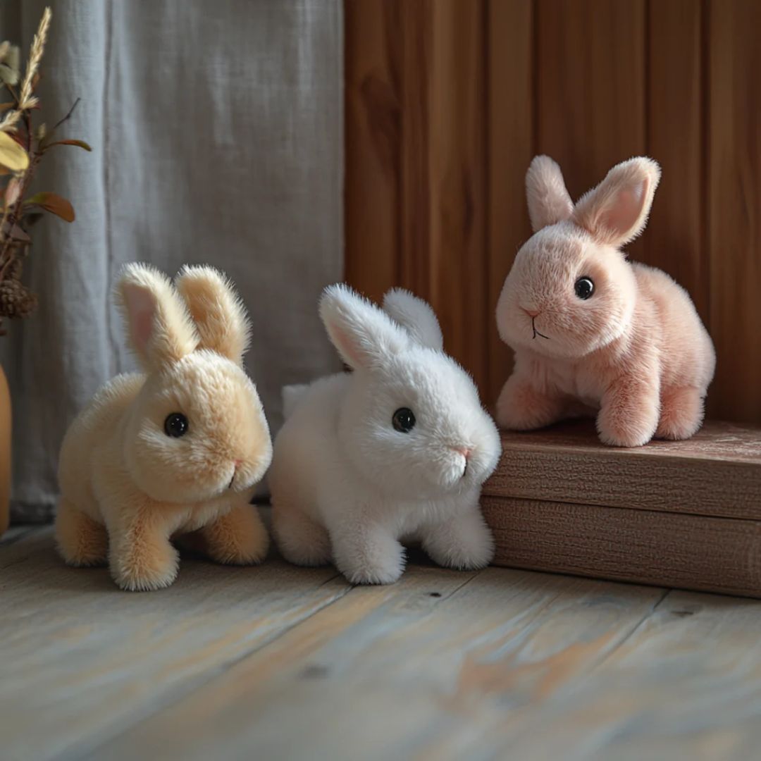 CuddleBunny interactief knuffelkonijn voor kinderen – zachte, beweeglijke knuffel die plezier en interactief spel stimuleert met realistische reacties.