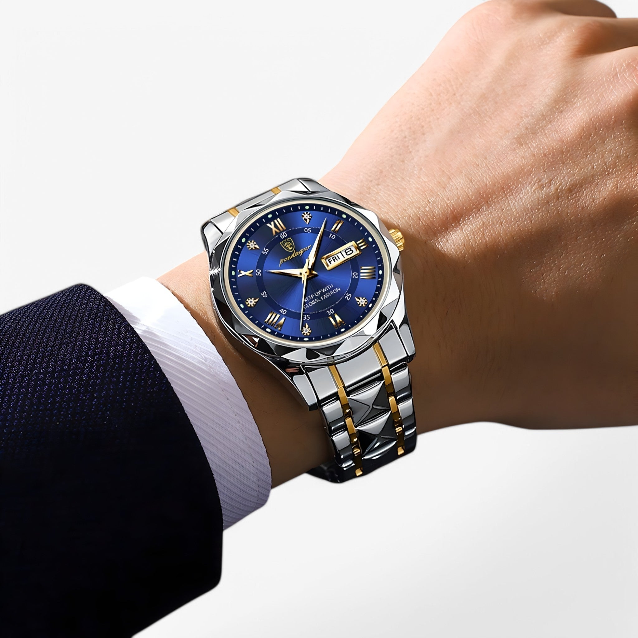 Orion luxe herenhorloge – elegant design met roestvrijstalen band, verfijnd uurwerk en tijdloze uitstraling voor de moderne man.