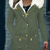Warme Parka Jas met Faux Fur Capuchon