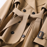 Bruine Lange Trenchcoat voor Dames