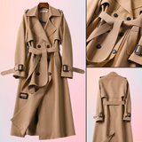 Bruine Lange Trenchcoat voor Dames