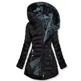 Getailleerde Winterjas met Faux Fur Capuchon