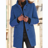 Elegante Lange Jas met Knopen