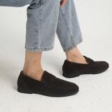 Heren Suède Loafers met Klassiek Design en Comfort Pasvorm