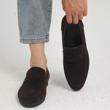 Heren Suède Loafers met Klassiek Design en Comfort Pasvorm