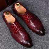 Geweven Leren Nette Schoenen voor Heren