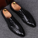 Geweven Leren Nette Schoenen voor Heren