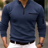 Heren Trui Met Ritskraag En Slim Fit Design