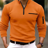 Heren Trui Met Ritskraag En Slim Fit Design