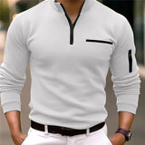 Heren Trui Met Ritskraag En Slim Fit Design