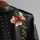 Geborduurde Bikerjas voor Dames