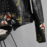 Geborduurde Bikerjas voor Dames