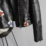 Geborduurde Bikerjas voor Dames