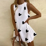 Zomerse Mouwloze Mini Jurk met Print