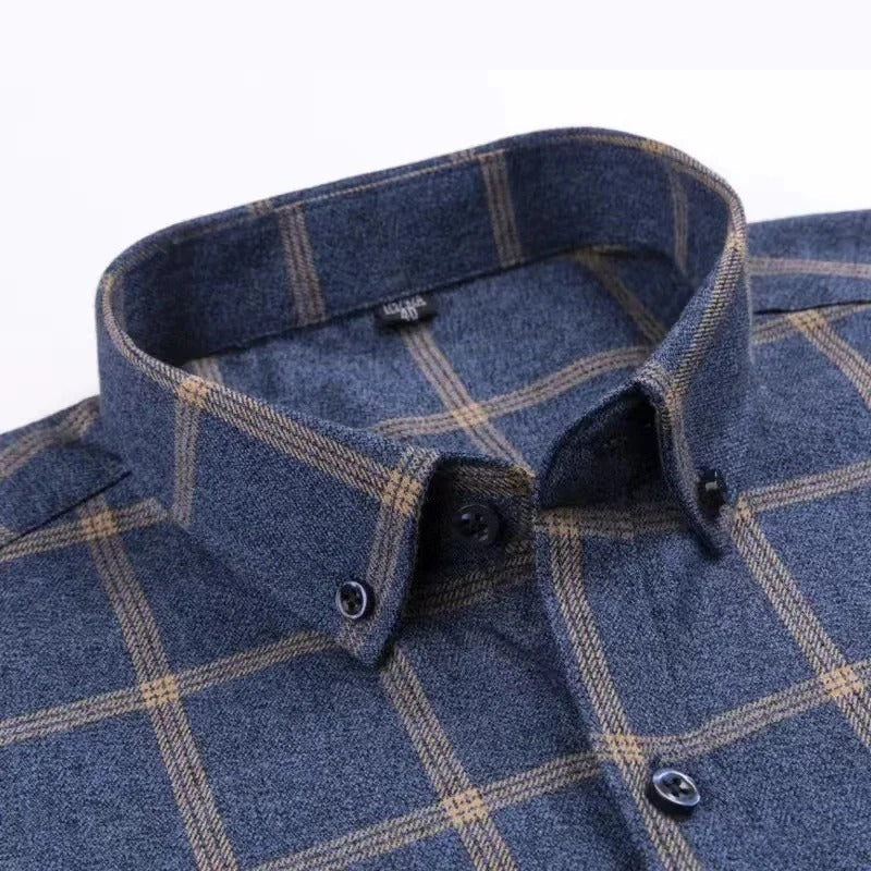 Heren geruit overhemd in diverse kleuren – zachte katoenen stof, regular fit pasvorm en tijdloze casual stijl.