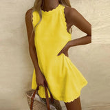 Zomerse Mouwloze Mini Jurk met Print
