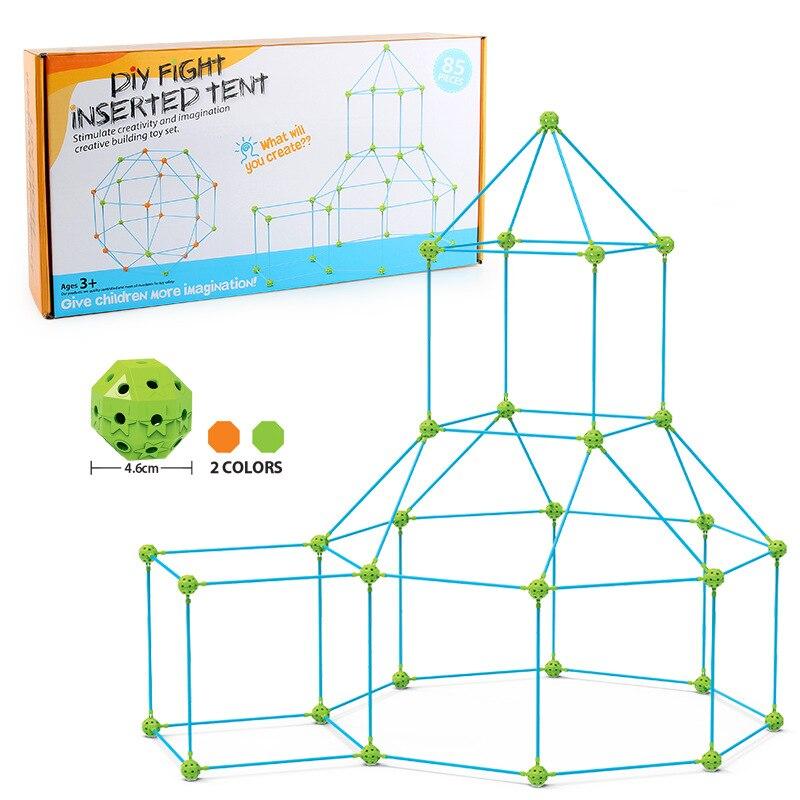 Build-a-Tent speel- & bouwkit voor kleuters – kleurrijk en duurzaam speelgoed dat creatief bouwen, fantasierijk spel en motorische vaardigheden stimuleert.