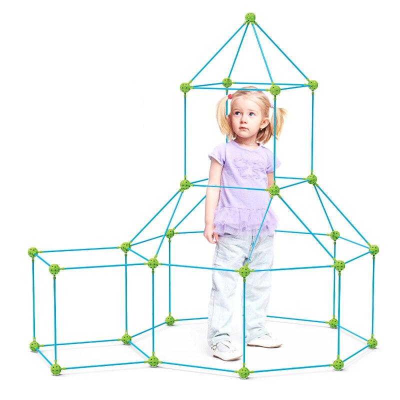 Build-a-Tent speel- & bouwkit voor kleuters – kleurrijk en duurzaam speelgoed dat creatief bouwen, fantasierijk spel en motorische vaardigheden stimuleert.