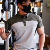Sportieve Polo met Contrast Design en Korte Mouwen