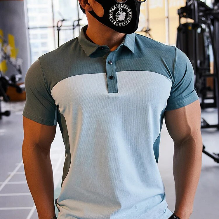 Sportieve Polo met Contrast Design en Korte Mouwen