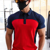 Sportieve Polo met Contrast Design en Korte Mouwen