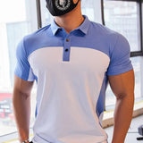 Sportieve Polo met Contrast Design en Korte Mouwen
