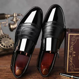 Heren Lakleren Nette Schoenen met Glanzende Afwerking