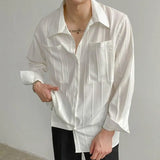 Losvallende Blouse met Borstzakken en Knopen