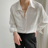 Losvallende Blouse met Borstzakken en Knopen