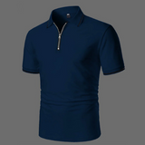 Heren Polo Met Rits En Slim Fit Pasvorm